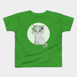 Subtle Aro Pride Cat Kids T-Shirt